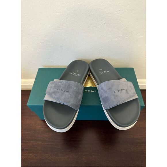 Buscemi leather upper and lining lightweight handcrafted slide sandal size EU 35 - Picture 10 of 12